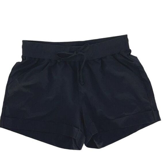 Z by Zella Womens Cuffed Pocket Nylon Shorts Black Medium